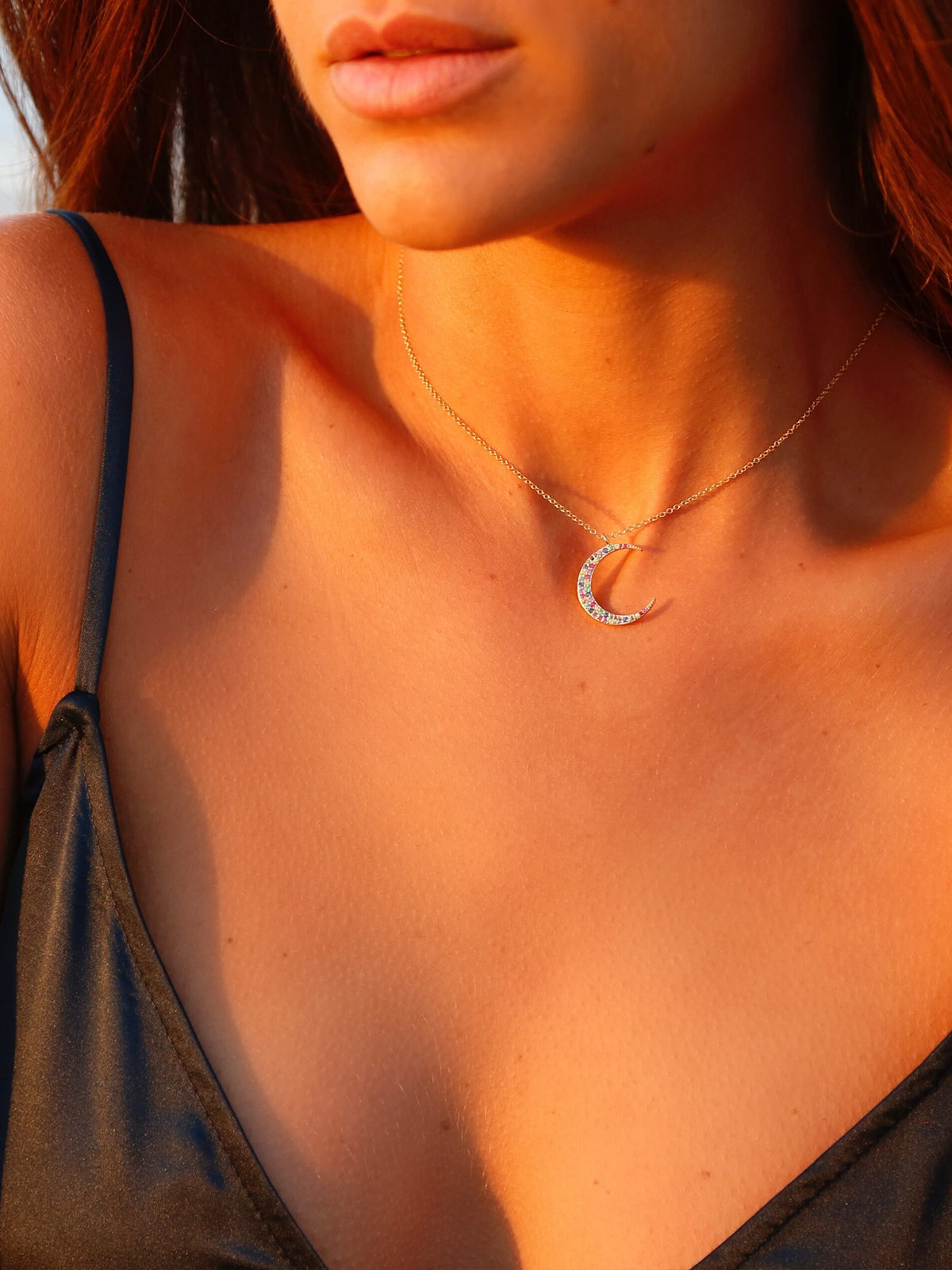 MOON Necklace (Gemstones)