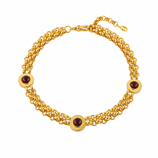 Iconic drops (red) necklace