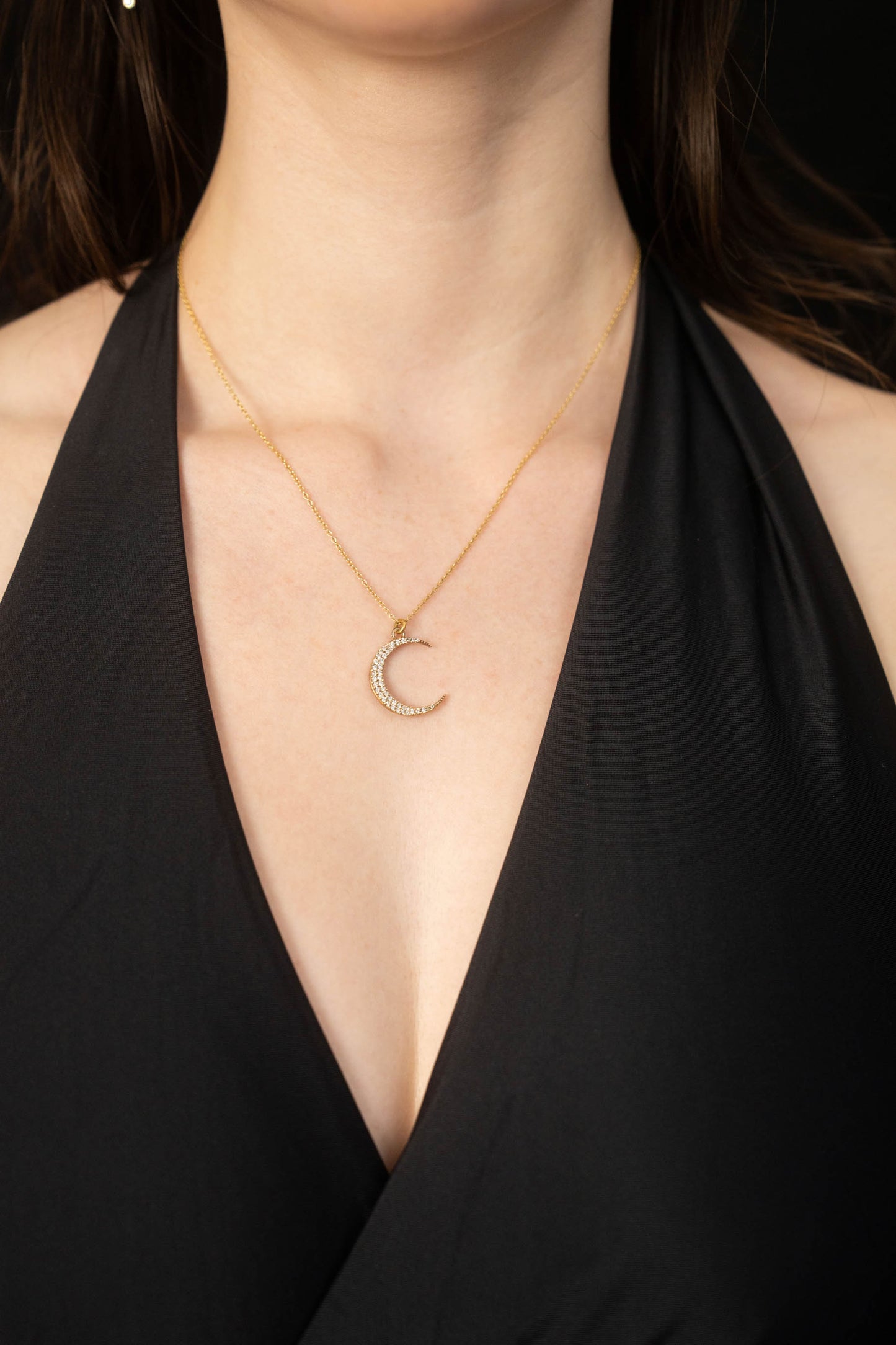 MOON Necklace (Diamonds)