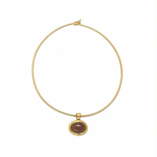 Play it cool necklace (brown)