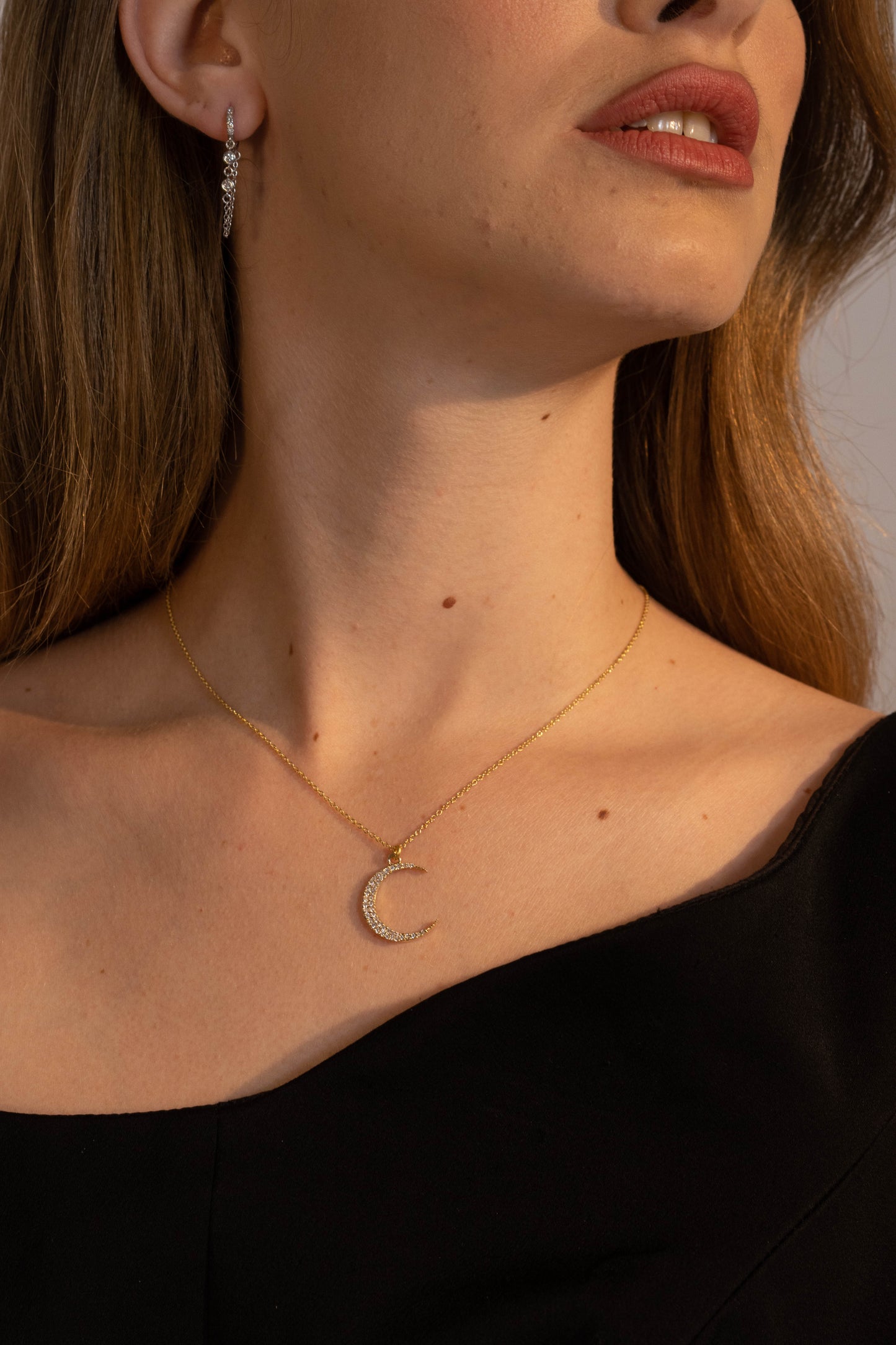 MOON Necklace (Diamonds)