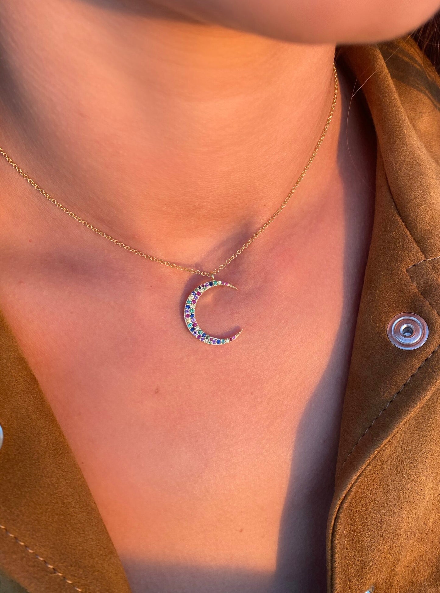 MOON Necklace (Gemstones)