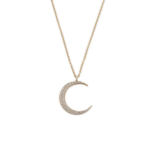 MOON Necklace (Diamonds)