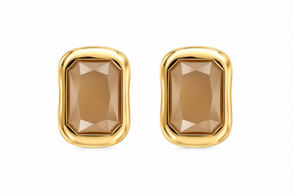 FULL ATTENTION (caramel brown) earrings