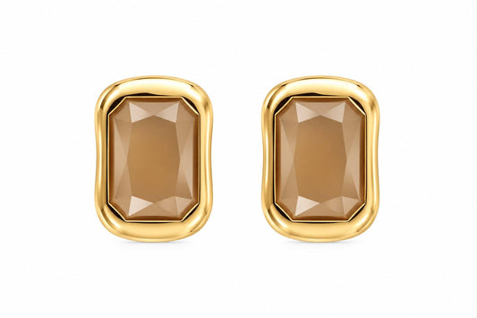 FULL ATTENTION (caramel brown) earrings