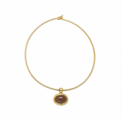 Play it cool necklace (brown)