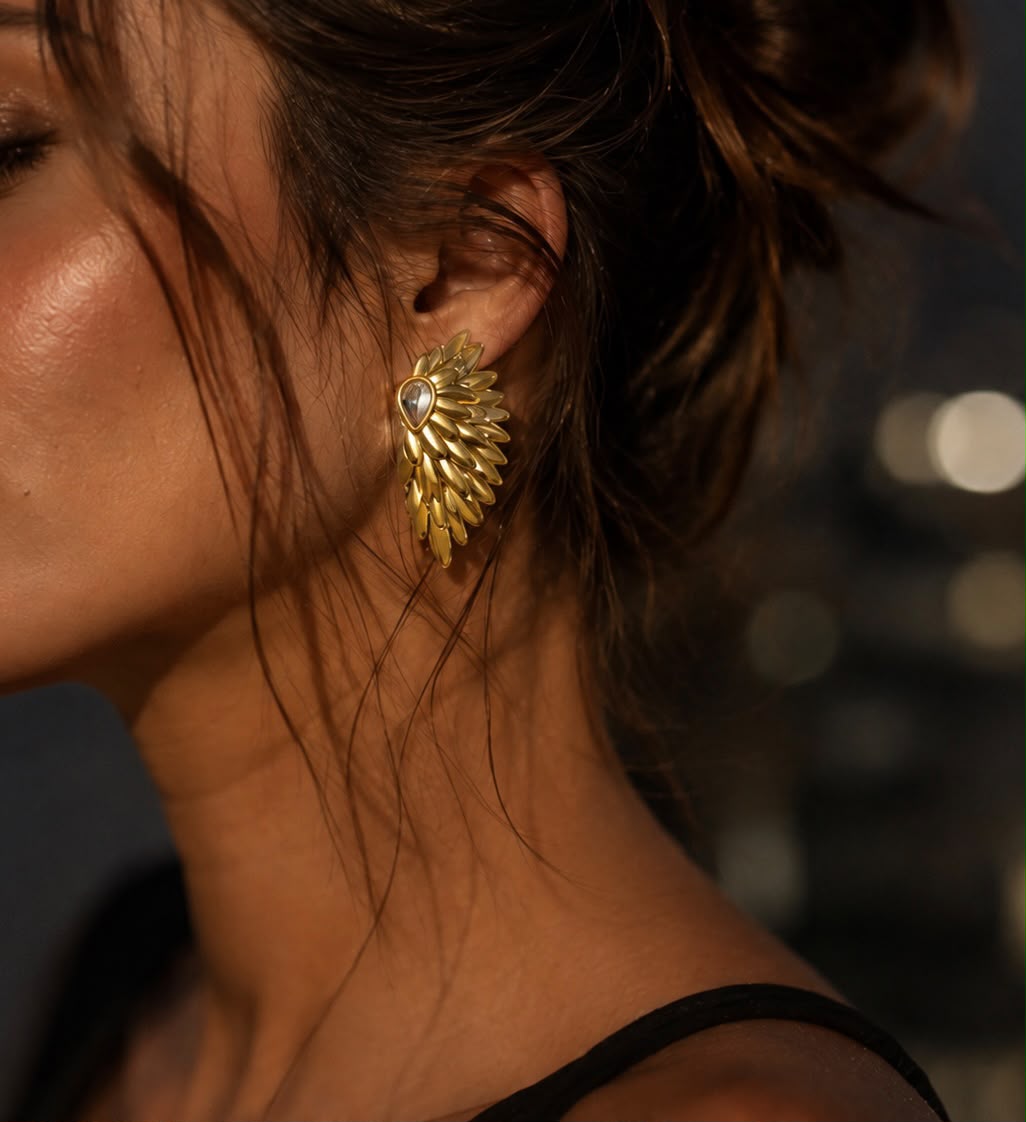 wild feather earrings