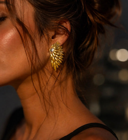 wild feather earrings