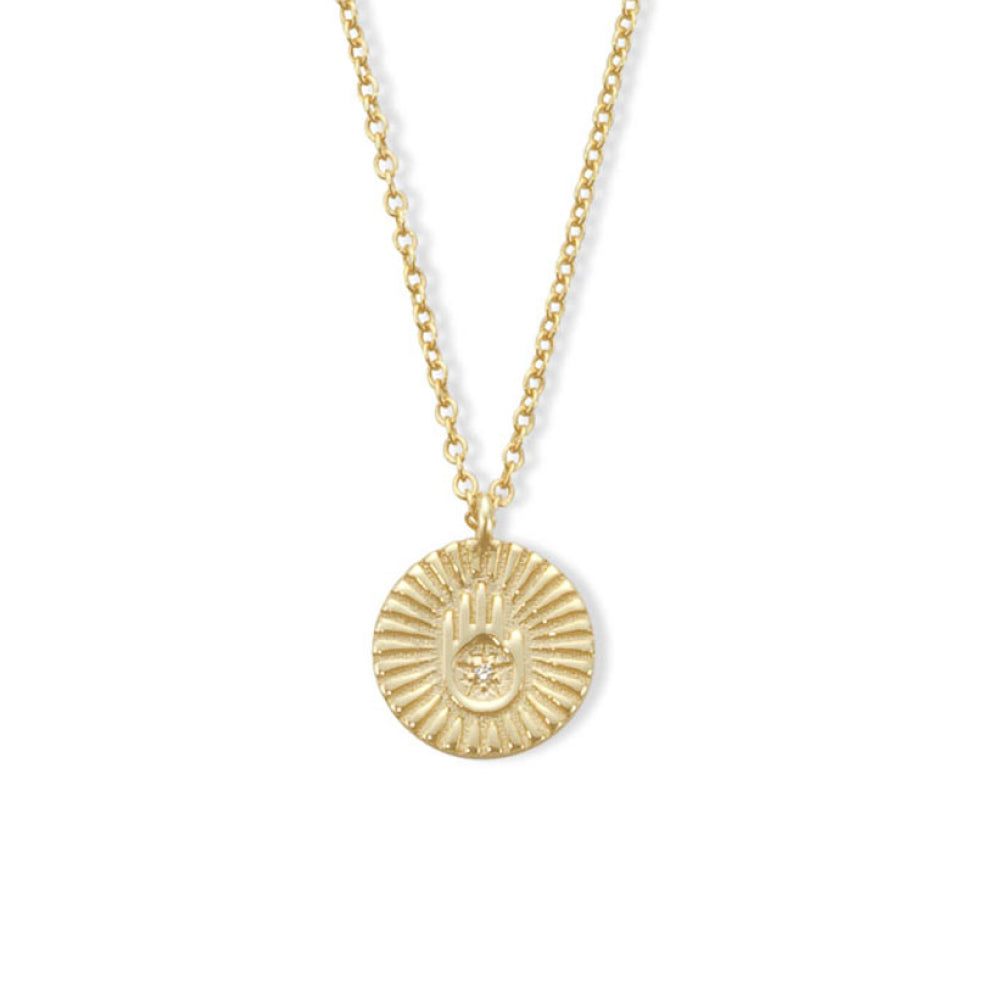 CIRCLE WITH HAMSA Necklace