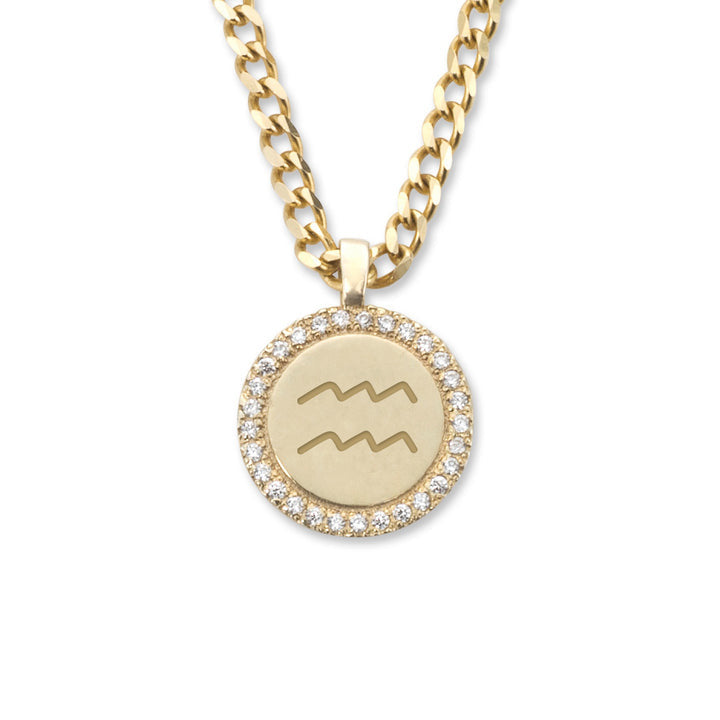 AQUARIUS ZODIAC COIN GOURMET Necklace