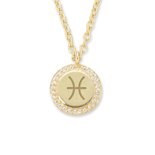 PISCES ZODIAC COIN Necklace